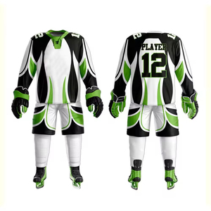 El más nuevo uniforme de hockey sobre hielo de gran venta con logotipo personalizado de 100% poliéster y para ropa informal uniformes deportivos de hockey sobre hielo - Product Image 6