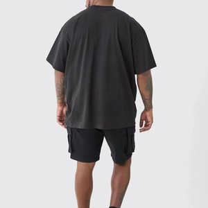 New <b>Blank</b> Cotton Street Wear T shirt Oversized Drop Shoulder T-shirt Custom High Quality Printing Heavy <b>Weight</b> T Shirt for Men - Product Image 2