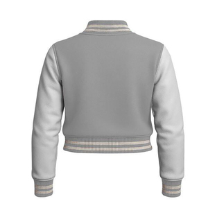 Chaqueta Varsity Corta para Mujer de la Mejor Calidad, con Mangas Regulares, Nuevo Diseño Transpirable para Adultos - Product Image 3