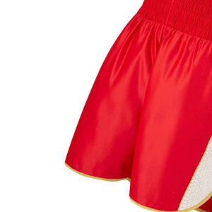 Pantalones Cortos de Boxeo Rojos para Hombre, Diseño Color Block, Secado Rápido, Transpirables, para Artes Marciales, Corte Holgado para Adultos - Product Image 4