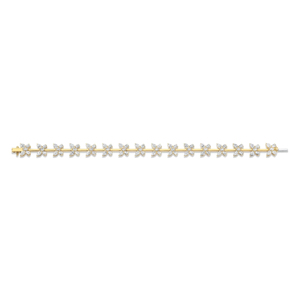 Bracelet jonc de luxe plaqué or 18 carats avec fleur en diamant, bijoux de mariage pour femme, taille marquise - Product Image 3