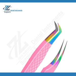 แหนบต่อขนตาสแตนเลสแบบมืออาชีพ ปลายไฟเบอร์ ทนทาน ปราศจากการทดลองกับสัตว์  ตัวเลือกโลโก้แบบกำหนดเอง ปลายเรียบเนียน - Product Image 4