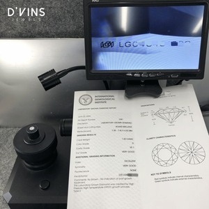 D VINS JEWELS, Diamante Sintético Cultivado en Laboratorio con Certificación IGI, Corte Brillante, 1.5ct, Color D, Piedra Suelta para Joyería, Surat - Product Image 4
