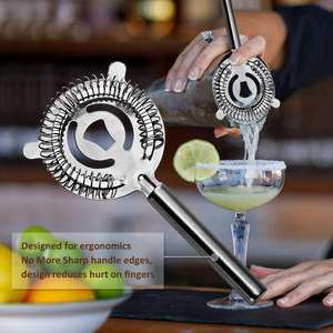 Ensemble de shakers à cocktails professionnels de qualité supérieure, écologiques, modernes, en acier inoxydable, faits à la main, durables, kit d'outils de bar personnalisés - Product Image 3