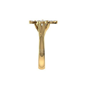 Anillo de Compromiso con Diamante Corte Marquesa y Halo de Diamantes Blancos, Estilo Clásico para Mujer, Certificado IGI - Product Image 5
