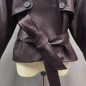Veste en cuir de vachette pour femme, sur mesure, de haute qualité, pour l'hiver, avec fermeture éclair, tissu en toile respirant, vente en gros d'usine - Product Image 6