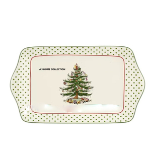 Bandeja Navideña de Sublimación en Blanco de Calidad Increíble con Diseño de Estrella Superior, Elegante Adorno Festivo de Metal Verde para el Hogar - Product Image 2