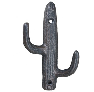 Gancho para abrigos de hierro fundido de latón antiguo, gancho de pared doble hecho a mano para ropa, gran oferta [CIH 101] - Product Image 3