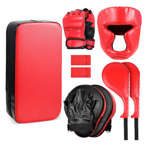ชุดอุปกรณ์ชกมวย 10 in 1 พร้อมแผ่นรองเตะ แผ่นโฟกัสสำหรับเทควันโด ถุงมือชกมวย MMA  พร้อมอุปกรณ์ป้องกันศีรษะและสายรัดข้อมือ - Product Image 5