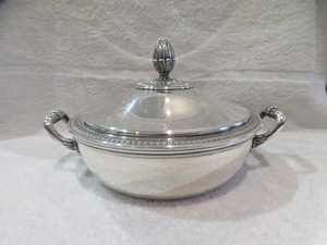 Soupière en acier inoxydable avec couvercle, finition miroir, bol de service pour buffet - Product Image 3