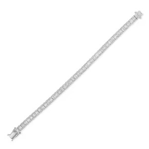New Moissanite Diamond Bracelet for Women and <b>Men</b>, Mix Cut Diamond Bracelet For Wedding, White Gold moissanite Bracelet - Product Image 4