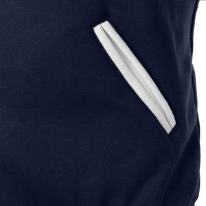 Veste de sport multicolores de haute qualité pour hommes, manches en laine/viscose blanches, tissu 100% coton, col rond, streetwear - Product Image 5