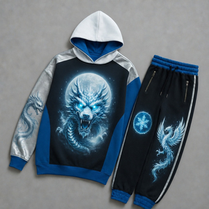 Ensemble de survêtement décontracté pour homme, imprimé tigre 3D, automne et hiver, nouveau design animal - Product Image 2
