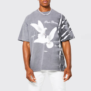 เสื้อยืดโอเวอร์ไซส์คอกลมพิมพ์ลาย 3 มิติ คุณภาพสูงสำหรับผู้ชาย ผลิตจากผ้าฝ้ายย้อมสี เหมาะสำหรับฤดูร้อน - Product Image 6