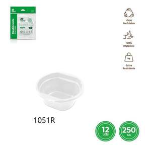 Tazón Redondo Blanco Reutilizable de 250 CC para Almacenamiento de Alimentos y Contenedor - Product Image 2