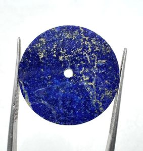 หน้าปัดนาฬิกา A K Gems ทำจากลาพิส ลาซูลีสีน้ำเงินธรรมชาติ ขนาด 31.50 มม. รูปทรงกลม ขัดเงาด้านเดียว จากรัฐราชสถาน รุ่น ETH-1004 - Product Image 2