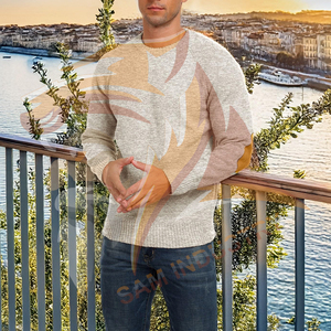 Pull-over en tricot élégant pour homme, manches longues, vêtements décontractés, vêtements d'hiver, dernier design, service OEM/ODM, pulls pour homme - Product Image 6