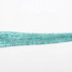 Perles Rondelle à Facettes Apatite Ciel Naturelle 4-5.5mm Perles Apatite Bleue - Product Image 1