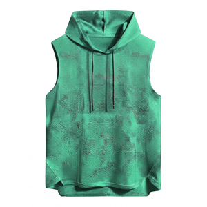 Camiseta Deportiva de Gimnasio 100% Algodón, Estilo Urbano, Verano, Culturismo, Sin Mangas, Diseño Deportivo, Camiseta sin Mangas para Hombre - Product Image 3