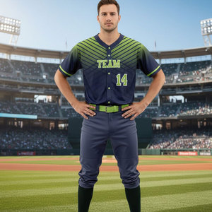 Ensemble de maillot et pantalon de baseball sur mesure, qualité supérieure, polyester respirant, vêtements de sport pour hommes adultes - Product Image 6
