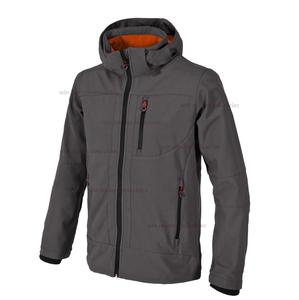 Veste softshell imperméable à capuche avec logo frontal pour homme, respirante, résistante à la pluie, idéale pour la randonnée hivernale - Product Image 5