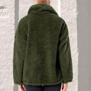 High Quality Women's Wholesale Thick Warmer Winter Sherpa Fleece <b>Long</b> Lamb Wool Fur Outwear Winter <b>Jacket</b> for Women - Product Image 4