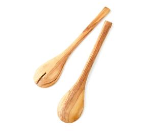 Ensemble de 2 ustensiles en bois d'acacia pour servir les salades, design inégalé, prix de gros usine. - Product Image 1
