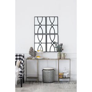 Set di 2 Specchi da Parete in Legno Nero Anticato 40x58 cm, Rettangolari con Design Verticale e Orizzontale per Arredamento Casa e Soggiorno - Product Image 5