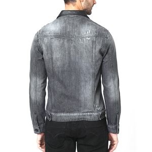Service ODM, logo personnalisé, veste en jean pour homme de haute qualité, streetwear tendance avec un design de jeans pour homme élégant - Product Image 2