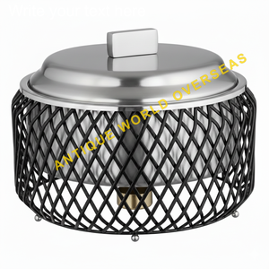 Casserole de luxe en acier inoxydable avec support en treillis doré, couvercle isotherme pour buffet, durable et antiadhésif, idéal pour la restauration - Product Image 5