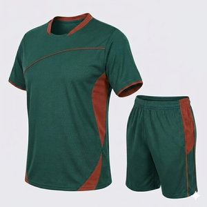 Camiseta de Fútbol con Cuello en V Estampada para Hombre |   Equipación de Fútbol de Secado Rápido 100% Poliéster |   Uniforme de Equipo Personalizado OEM - Product Image 1