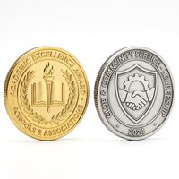 Monedas Promocionales de Aleación de Zinc Chapadas en Oro con Logotipo Personalizado |   Regalos Publicitarios Corporativos OEM, Diseño Moderno de Feng Shui, Impresión UV