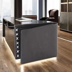 รอยา กระเป๋าสตางค์หนังแท้ลายเรขาคณิตสำหรับทุกเพศ ดีไซน์บางเฉียบ ป้องกัน RFID ผลิตจากโพลีเอสเตอร์อเนกประสงค์แบบเปิด - Product Image 6