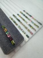 Tourmaline 100% Naturelle Multicolore Taille Baguette Effilée 9x4-5x3MM 52 pièces 31 Carats Zehra Gems Bijoux Effet de Couleur Africain