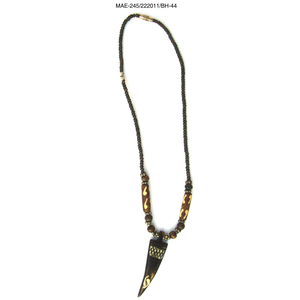 Collar Étnico MAE de Hueso y Cuerno con Colgante Tribal, Chapado en Bronce Envejecido, Joyería Unisex para Hombre y Mujer a Precio de Mayoreo - Product Image 2