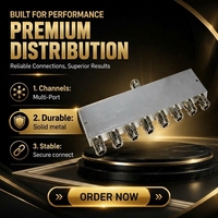 Répartiteur de puissance RF 8 voies à signal stable 0,1-1,3 GHz, diviseur coaxial de type N 50 Ohm pour projets RF personnalisés