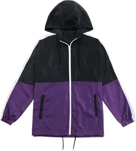 Custom Logo Men's Plus-Size Summer Casual Windbreaker Jackets Lightweight Breathable Waterproof Zipper <b>Hoodies</b> <b>Thin</b> Style - Product Image 2