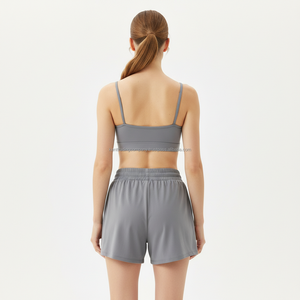 Private Label Unisex Summer Solid Loose Fit Gym <b>Shorts</b> Breathable Four-Way <b>Stretch</b> Lightweight Quick Dry Spandex/Nylon - Product Image 4