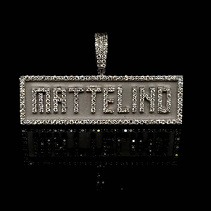 Collar Personalizado Mattelind con Barra de Nombre, Estilo Hip Hop, con Diamantes CZ, Placa con Nombre Personalizada, Joyería de Lujo - Product Image 2