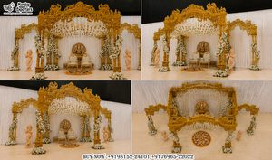 มณฑปงานแต่งงานอารยาแบบทันสมัยสำหรับงานแต่งงานฮินดู พร้อมรูปปั้นพระพิฆเนศ ดีไซน์พระพิฆเนศอันงดงาม มณฑปงานแต่งงานแบบเสาคู่ - Product Image 6