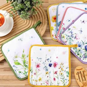 Moufles de four en coton imprimé avec doublure en coton – Gants de cuisine anti-brûlure résistants à la chaleur de qualité alimentaire pour micro-ondes et four - Product Image 4