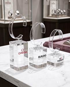 Exhibidor de Relojes Acrílico Moderno para Tiendas Minoristas – Organizador de Relojes de Lucite Transparente para Relojes y Exhibiciones de Cristal - Product Image 6