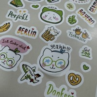 Autocollant en papier kraft non couché personnalisé avec logo de marque OEM ODM, découpé sur mesure pour boîte alimentaire, directement de l'usine au Vietnam