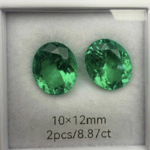 พลอยมรกตสีเขียวทรงรีเจียระไนแบบหลวม ราคาถูก สำหรับทำเครื่องประดับ ได้รับการรับรองจาก IGI - Product Image 1