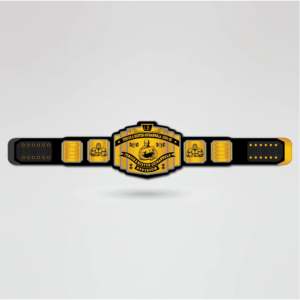 Ceinture de champion personnalisée, plaques métalliques dorées, sangle noire, équipement de lutte, design de logo personnalisé, ceinture de champion sur mesure - Product Image 2