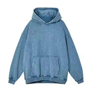 Sudadera con Capucha Premium Estilo Streetwear con Efecto Lavado Ácido, Fabricante OEM, Corte Regular para Hombre, 100% Algodón Ecológico - Product Image 1