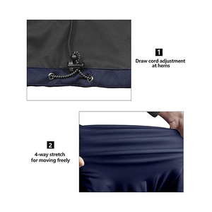 <b>Men's</b> Navy Blue Sporty Vest Water-Repellent Windproof Sleeveless Jacket Adjustable Hem 4-Way Stretch Waistcoat ODM - Product Image 6