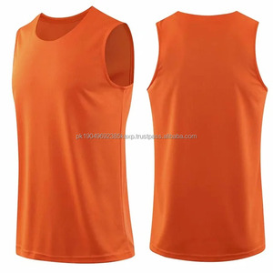 Maillots de basket-ball pour hommes, sans manches, de haute qualité, imprimés par sublimation, col haut, polyester respirant, séchage rapide - Product Image 1