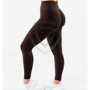 Plain Blank Style OEM Design Wholesale Price Women Legging Factory Made Solid Color High Quality Elastic Waist Yoga Leggings - Product Image 1