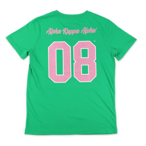 Camiseta Deportiva AKA Glitter Dri Fit para Mujer, Verde Rosa, Absorbe la Humedad, Cuello Redondo, Rendimiento Atlético, Uso Casual - Product Image 2